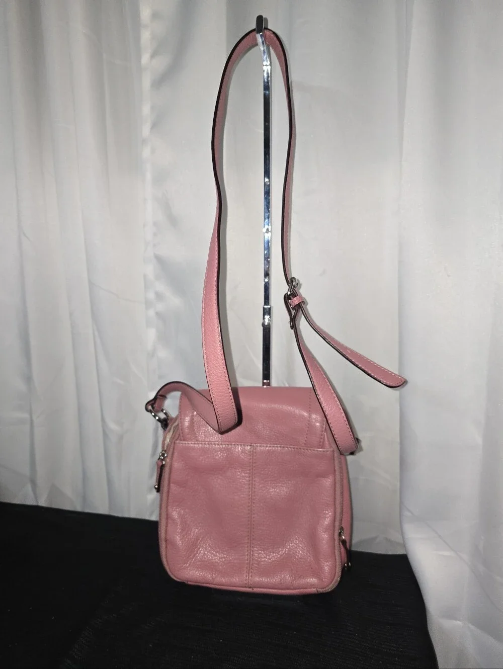 TIGNANELLO RARE GENUINE Pink Leather 3 DIVIDER Crossbody Bag